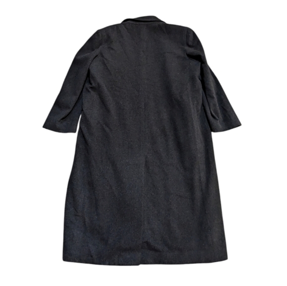 Mario Valente Merino Lambswool Coat 40 Charcoal Black Made In Italy Quiet Luxury - Picture 4 of 13